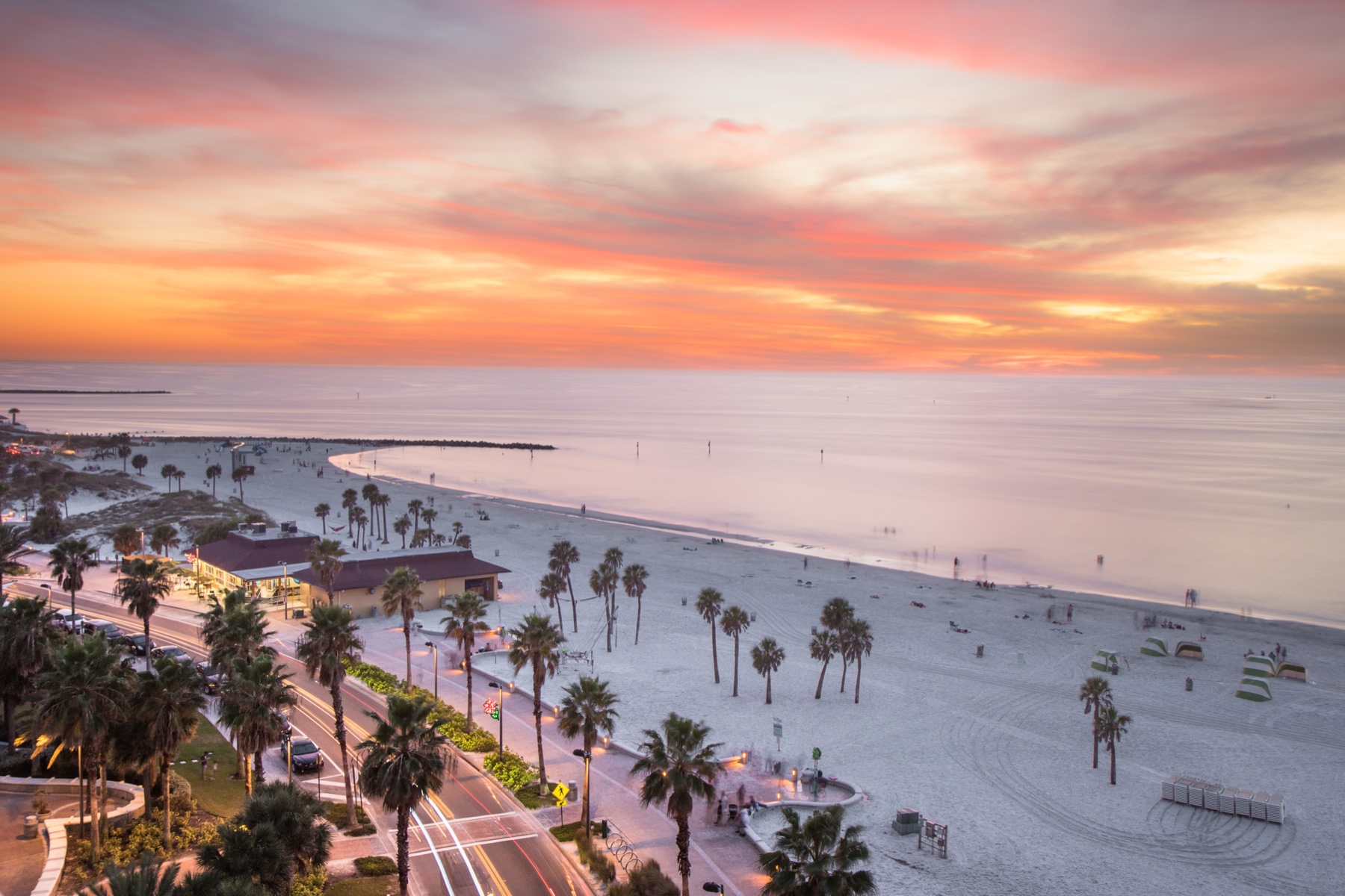 Clearwater Beach aerial view — voted America's #1 beach