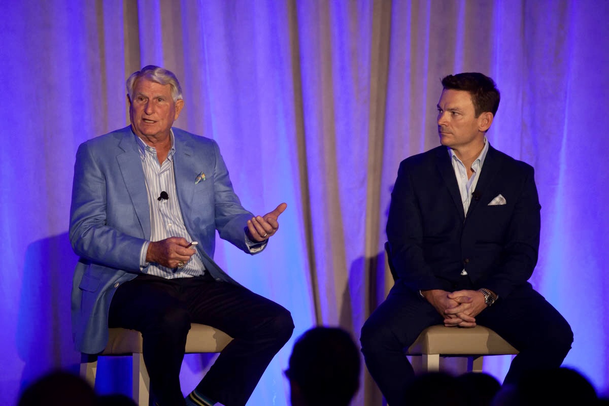 Dr. Strupp and Dr. Brumm in a live fireside Q&A at the Strupp/Brumm Experience seminar
