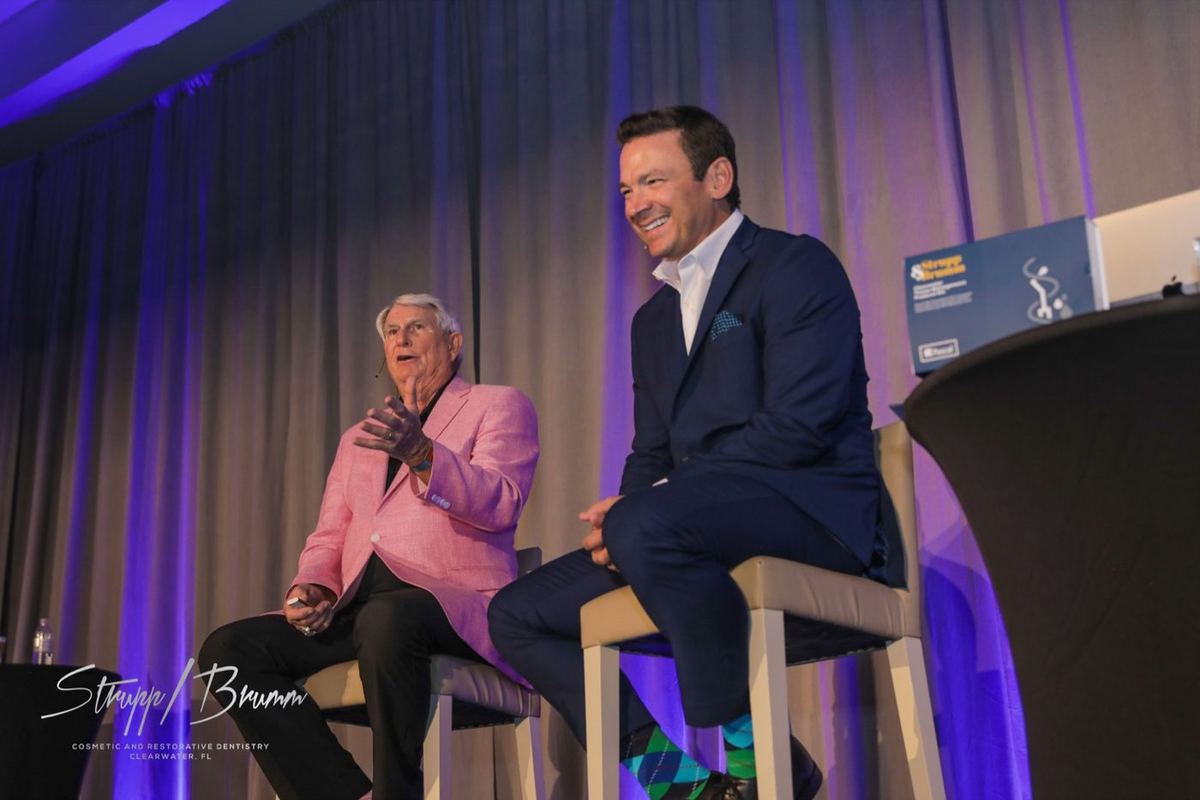 Drs. Strupp and Brumm onstage during a Strupp & Brumm continuing education seminar in Clearwater, Florida